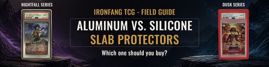 Aluminum vs. Silicone PSA Slab Protectors — Ironfang TCG field guide