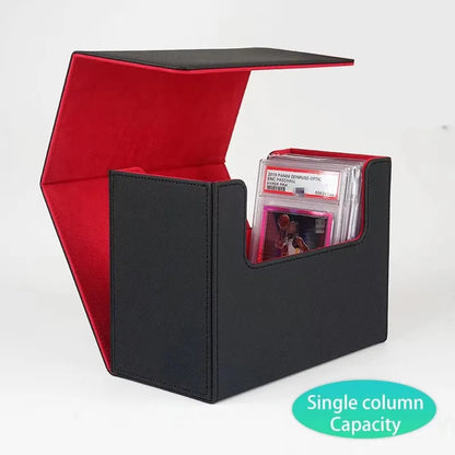 Graded card slab storage box – Single Column, Red
