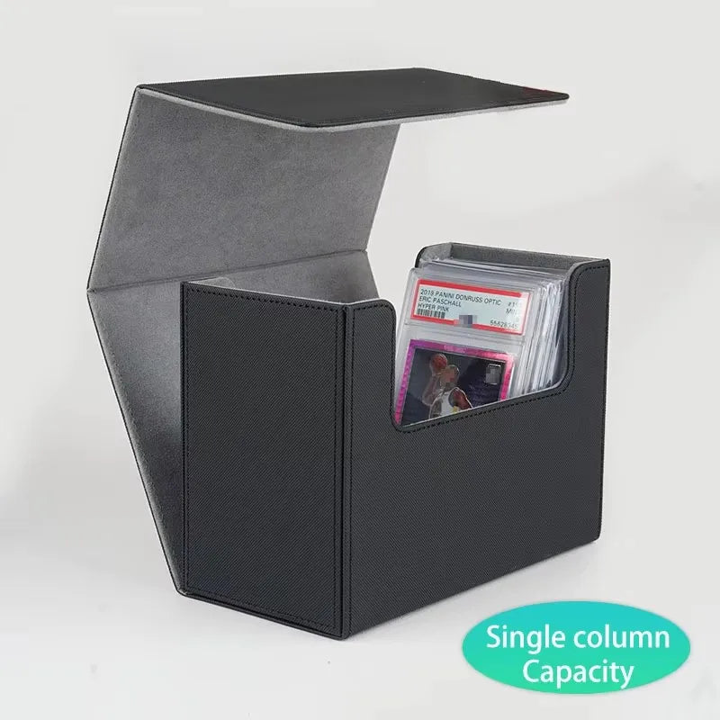 Graded card slab storage box – Single Column, Gray