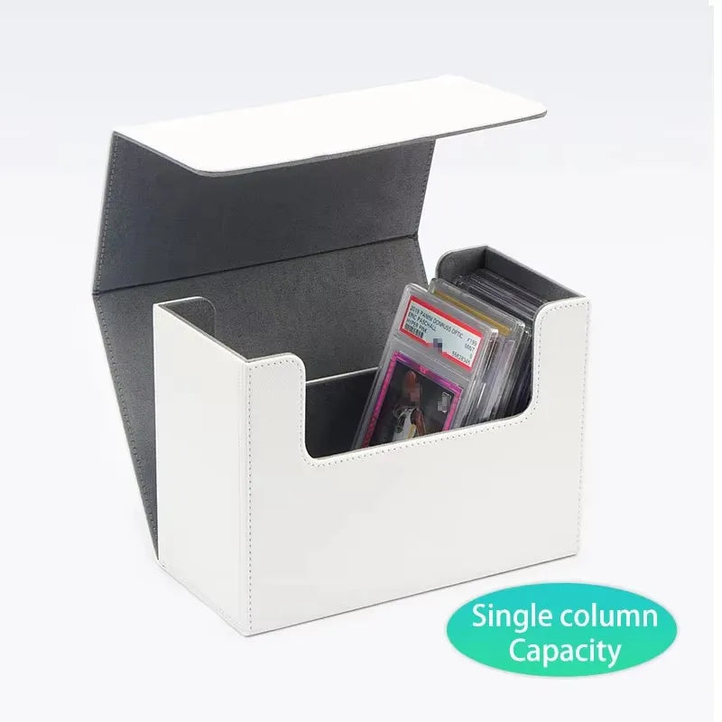 Graded card slab storage box – Single Column, White