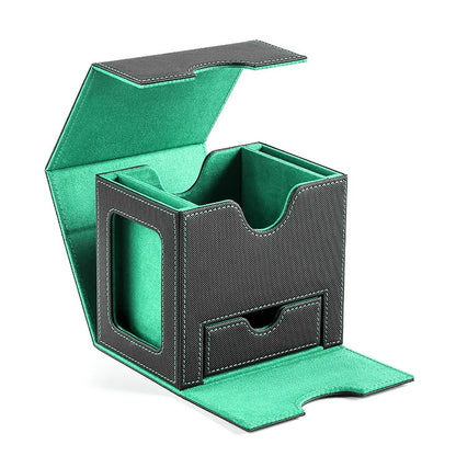 Premium Magnetic Deck Box With Display Window & Dice Storage