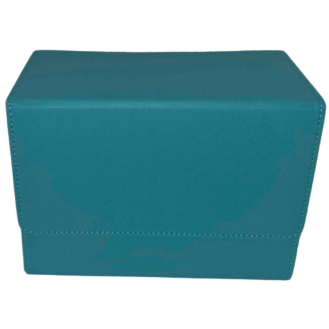 Graded card slab storage box – Single Column, Blue, front view
