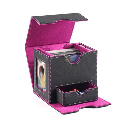 Premium Magnetic Deck Box With Display Window & Dice Storage